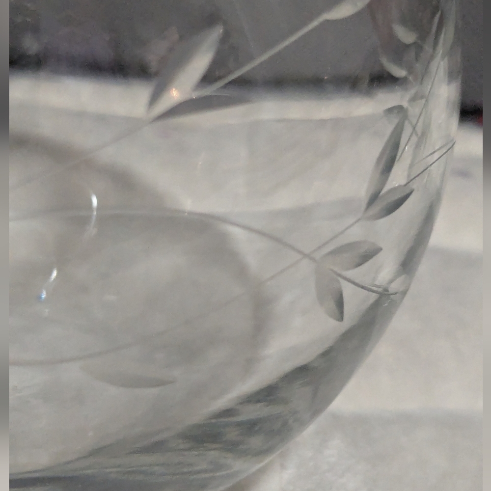 Princess House Heritage Cotton Ball / Candy Jar - Hand Blown Crystal. Vintage - Picture 4 of 9
